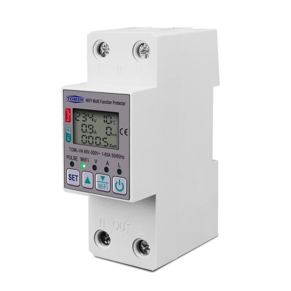 smartlife WIFI Energy Meter Kwh Metering switch Timer med spænding strøm og lækage beskyttelse