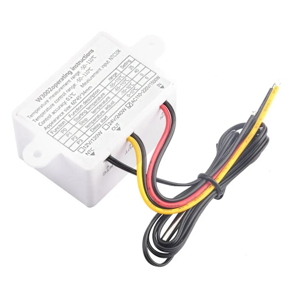 W3002 110V 220V LED Digital Temperatur Controller Termostat Termoregulator Sensor Måler Køleskab Vand Opvarmning Køling