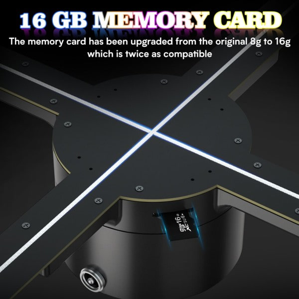 50cm Wifi holografinen tuuletin 3D mainos kone 576 LED kyltti neon älykäs HD soitin tuki