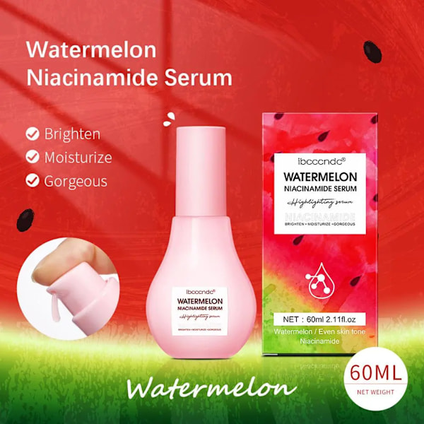 Vandmelon Glow Niacinamid Dew Drops Hydrating Serum Letweight Ansigts Serum Priming Væske Highlighter 60ml