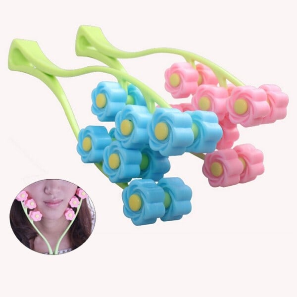 Blomma Ansiktsbehandling FaceUp Roller Massager Massage Avslappning Ansiktsvård