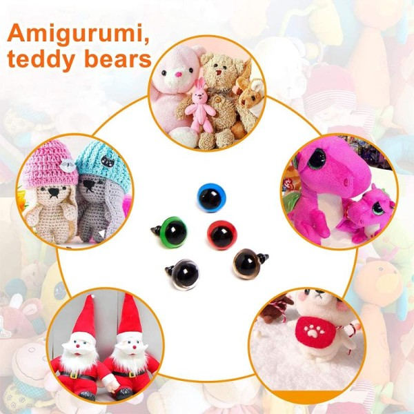 560 kpl Silmämuna nukke Asusteet Musta Muovi Pehmo Turva Silmät Amigurumi Leluille