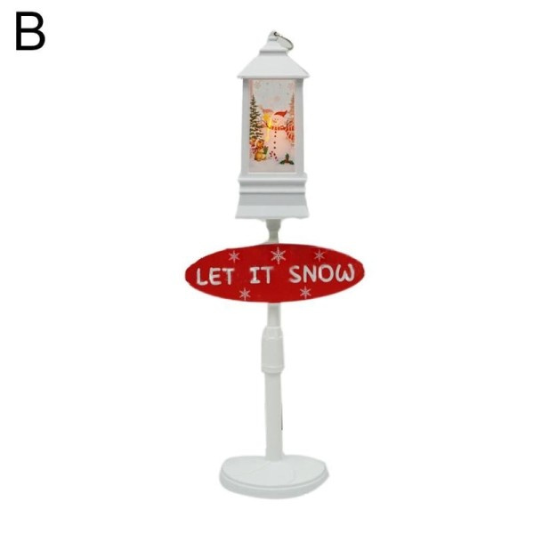 Julenissen Jule Tre Snømann Gate Lampe Dekor Ornamenter Snø lys