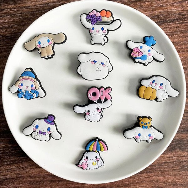 10 stykker Tegnefilm Sanrio Serie Sko Charms Gør det selv Tilbehør