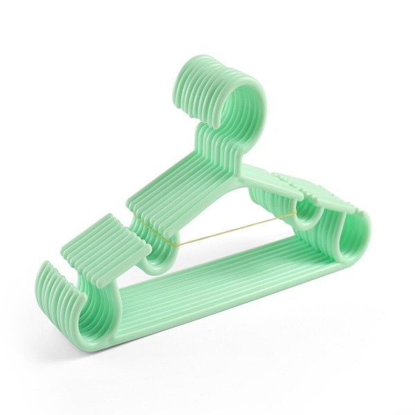 10 stk sæt bærbar børn tøj bøjle toddler baby frakke plastik bøjler