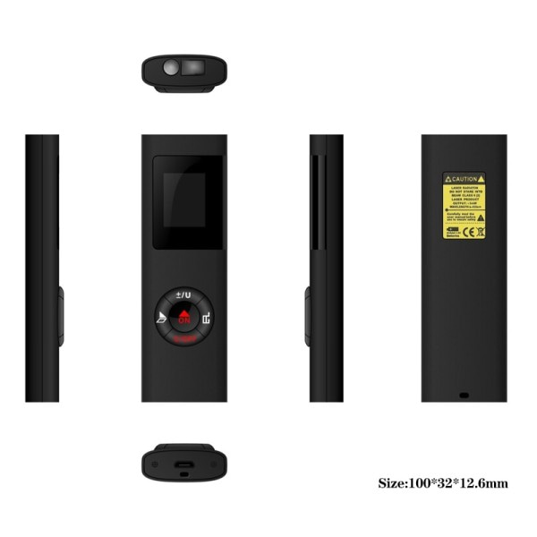 Mini laser etäisyys mittari 40m 60m mitta infrapuna etäisyysmittari USB ladattava kannettava kädessä pidettävä laser