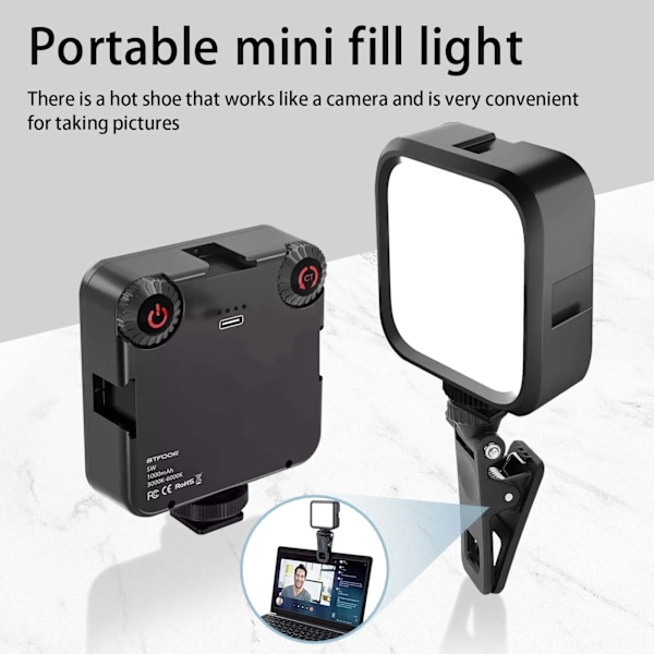LED Klip Video Lys Bærbar Fotografi På kamera 3000K-6000K Tofarge Lighting Kald Sko For DSLR Kamera Videokamera