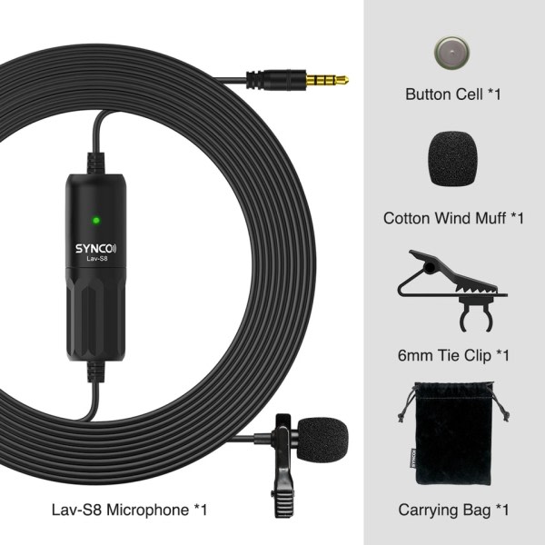 Professionell 3,5 mm TRRS/TRS Wired Audio Lavalier Kondensator Microfone Mic VS BOYA BY-M1