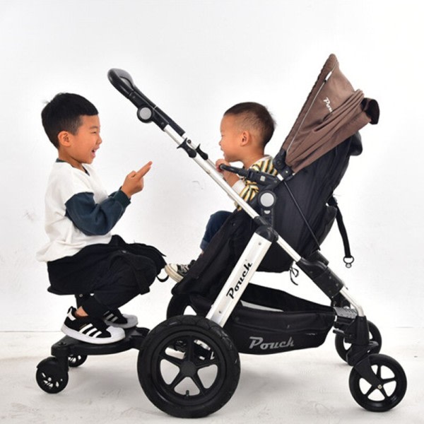 Universal Stroller Pedal Adapter Second Barn Varnevogne Hjælpe Trailer Tvillinger Scooter Hitchhiker Børn Stående Plader med sæde
