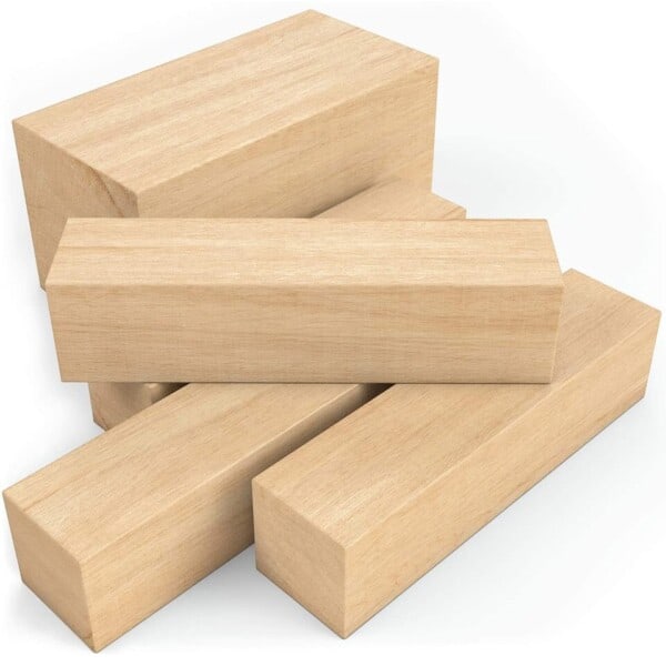 5 stk basswood udskæring blok naturlig blød træ udskæring blok