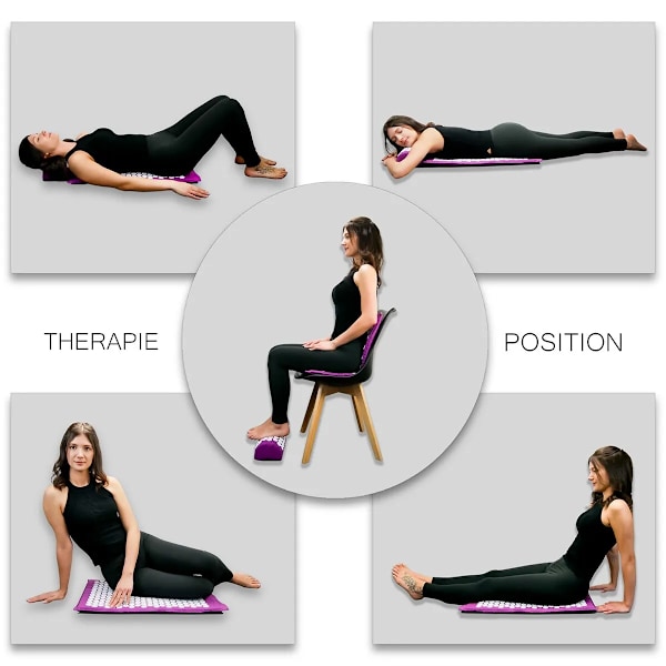 Yoga massage matta akupressur avlastning stress rygg kudde massage yoga matta rygg smärta lindring nål kudde med kudde