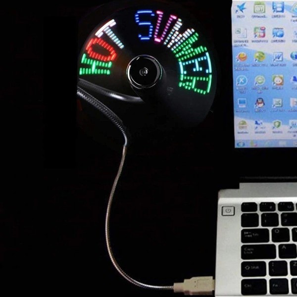USB LED RGB Lys Programmerbar Blæser Fleksibel Svanehals DIY Besked Mini USB Blæser