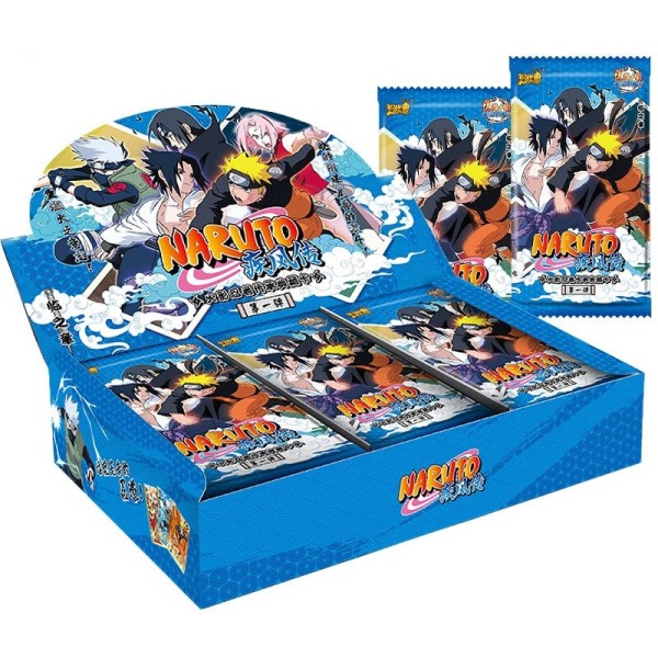 Naruto Kortit Box Anime Figuuri kortti Booster Pack Sasuke kokoelma Flash kortti lelu