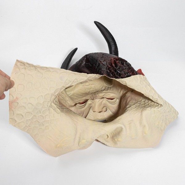 Skrekk Devil Latex Maske Cosplay Prank  Hjelm Scene Performance Carnival Halloween Fest Rekvisitter