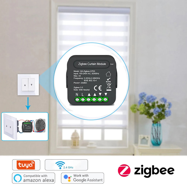 Gardin Switch Modul för Rullare Slutare Persienner Motor
