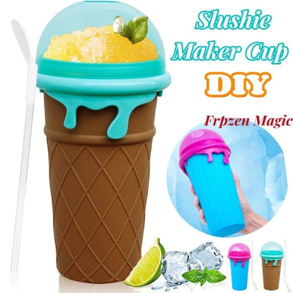 Kapacitet Slushy Cup Sommer Squeeze Hjemmelavet Juice Vand Flaske Quick-Frozen Smoothie Sand Cup