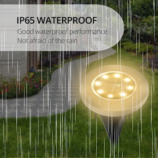 8 deler 20 LED Solar termisk lys hage innredning
