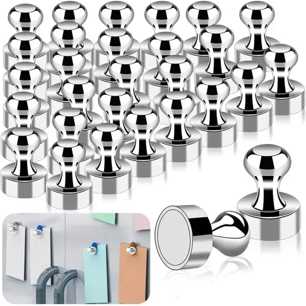 12 stykker Magnet Super Stærk Magnetisme Push Pin Neodymium Magnet Køleskab Køkken Whiteboard Holdbar Magnetisk Thumbtacks Hjem