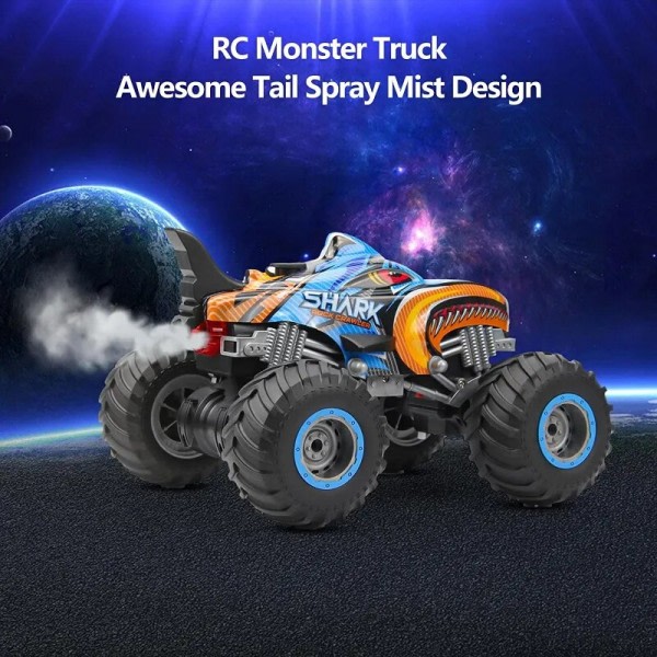 2,4G fjernkontroll biler monster lastebil RC bil elektriske lastebiler stunt biler med lys lyd spray leker