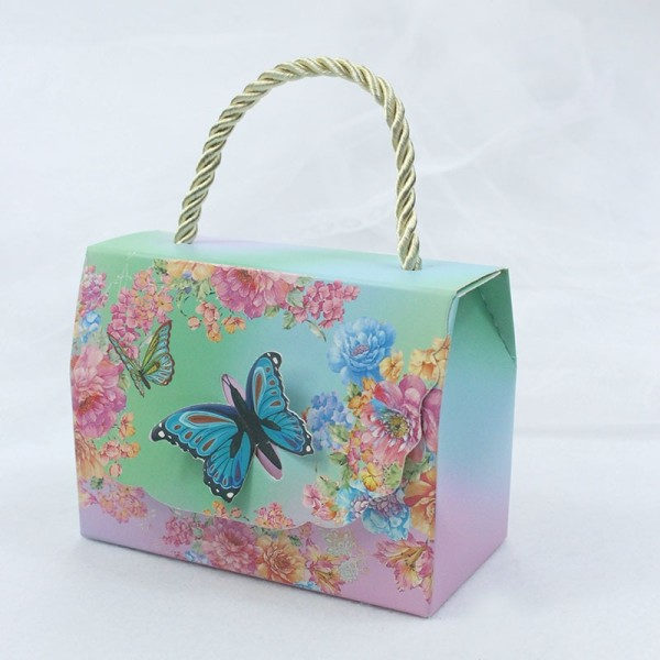 Hot vacker fjäril och blomma bröllop godis box godis påse