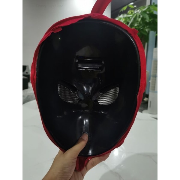 Spiderman Huvudbonader Cosplay Moving Eyes Elektronisk Mask Spider Man Fjärrkontroll Elastic Leksaker