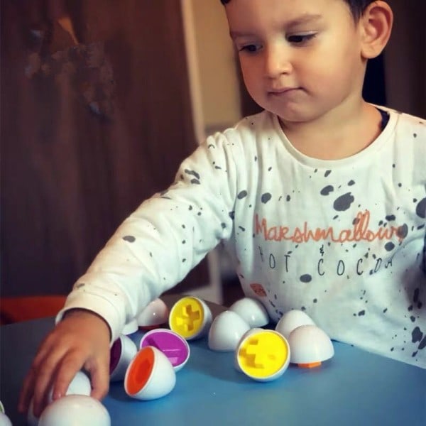Montessori Smart Æg 3D Puslespil Legetøj til børn Pædagogisk Læring Matematik Legetøj