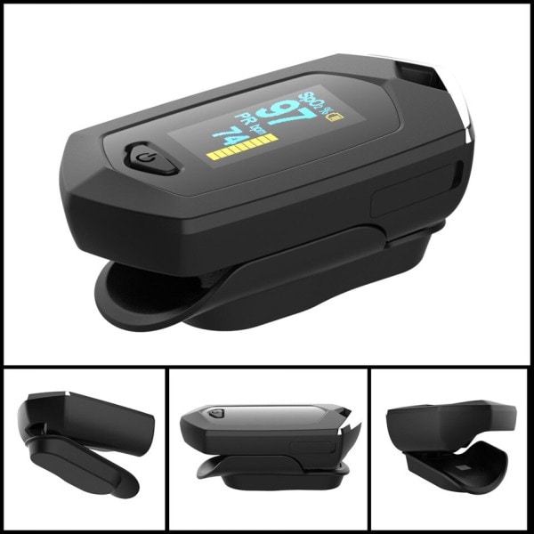 Medicinsk Genopladeligt Digital Fingerspids Puls Oximeter Blod Oxygen Saturation Meter