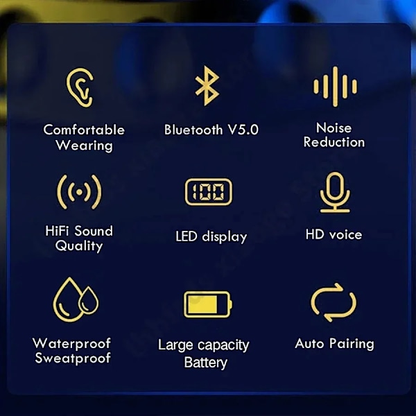 Y50 TWS Trådlösa Bluetooth 5.0 Hörlurar
