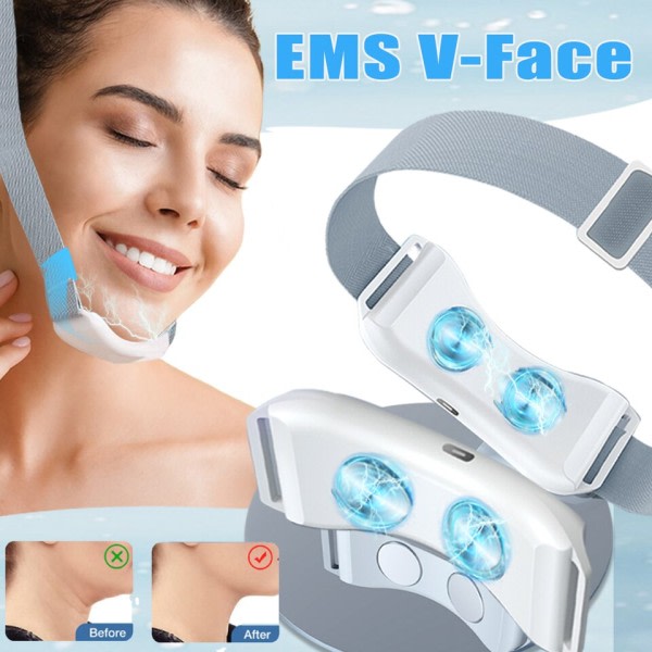 Dubbel Chin Reducer V Face Massager Shape Ansiktsbehandling Lifting Blankning Microcurrent Beauty Device