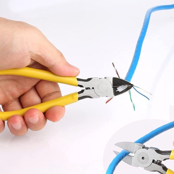 Crimp Tool Pass Through Crimper Cutter for Cat6 Cat5 Cat5e 8P8C Modular Connector Ethernet All-in-one Wire Tool