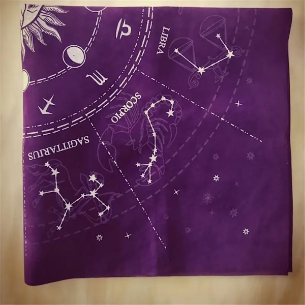 12 Constellations Tarots Kort Bordduk Samet Divination Altar Kläd Bräde spel