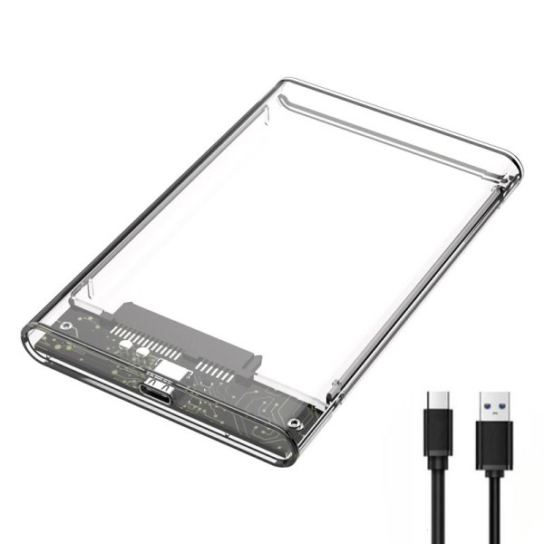 HDD kabinet 2,5 tommer Seriel Port SATA SSD Hard Drive Etuiet Support 6TB gennemsigtig Mobil Ekstern HDD