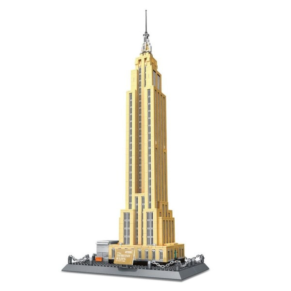 New York Empire State Bygningsblokker Brick Tower Church University Modell Utdanning Konstruksjon Leker