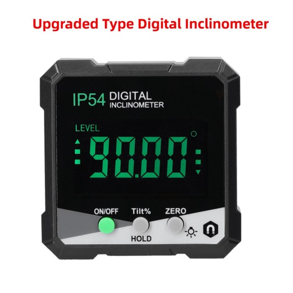 Digital Niveau Protractor Inklinometer Magnetisk Base Digital Angle Gauge med baggrundslys Niveau Tester Måleværktøjer