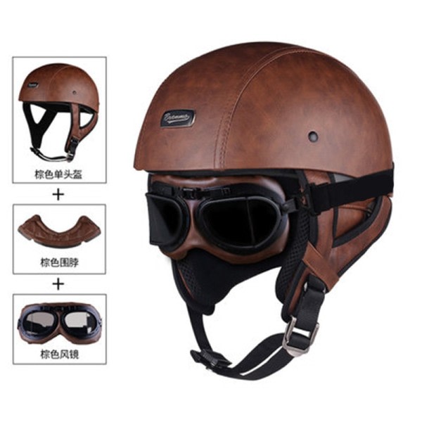 Half Face Vintage Moottoripyörä kypärä Retro Saksa Kask