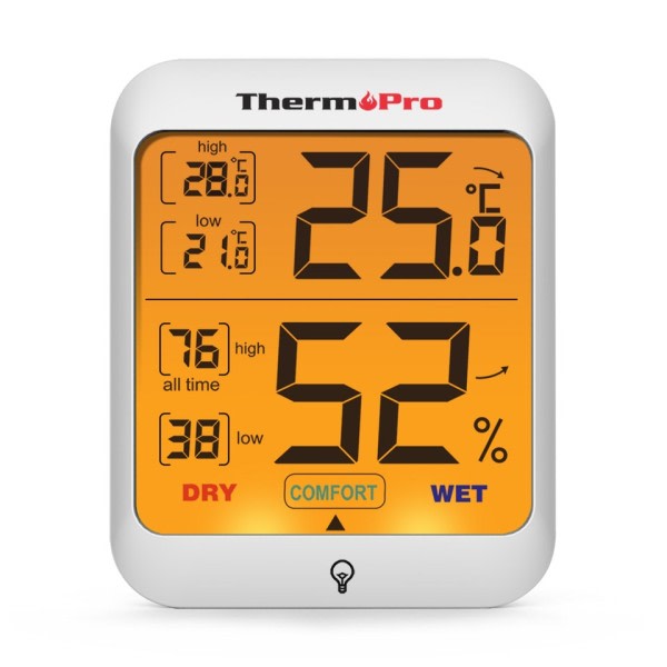 ThermoPro TP53 Digital Sisä Huone Taustavalo Lämpömittari Kosteusmittari Lämpötila Kotiin