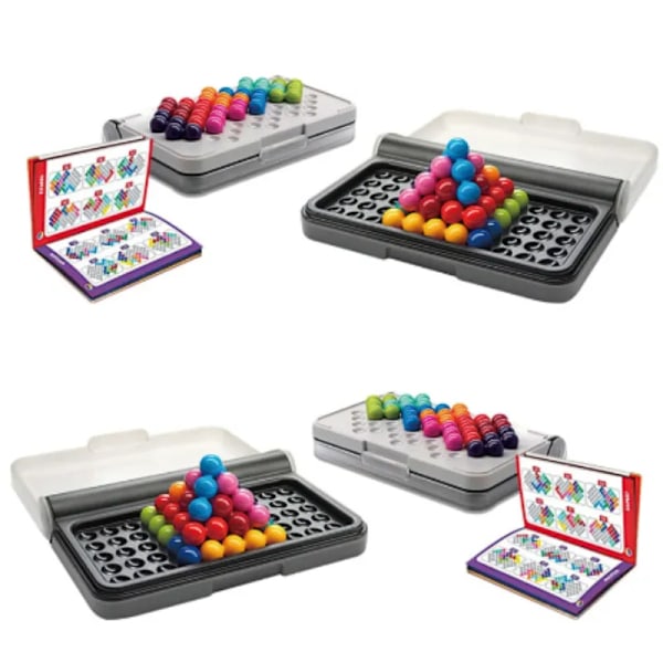 120 udfordringer IQ 3D puslespil brætspil klassisk pyramide plade perle logisk sind for børn pyramide perler legetøj