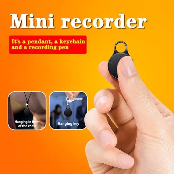 Multifunktionell hängare typ knapp inspelare röst röstkontroll inspelning MP3 mini inspelare R3 32GB
