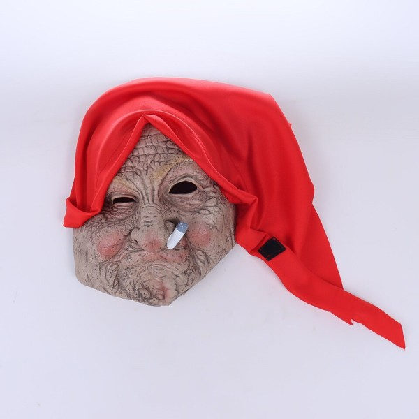 Halloween Latex masker cosplay rygning gamle kvinder bedstemor maske kostumer rekvisitter