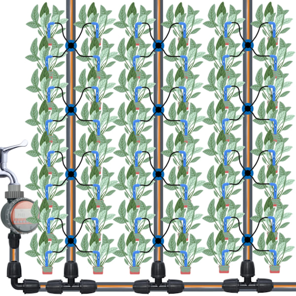 Trädgård Automatisk Vattning System Dropp Bevattning 4-vägs 3/5mm 2-vägs Dropp Pil Sändare kruka Växt 20set Växthus