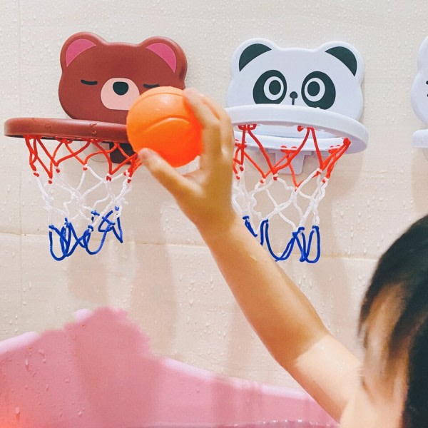 Baby badkar leksaker sugkopp skytte basket båge med 3 boll badrum badkar dusch leksak