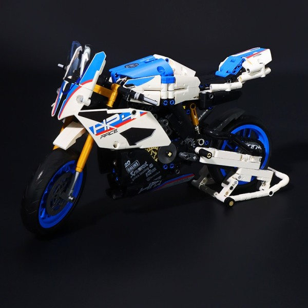 Byggnad Klossar Motorcykel Kits Set Modell Klossar Set City Racing Motorcykel Fordon Brick Leksaker