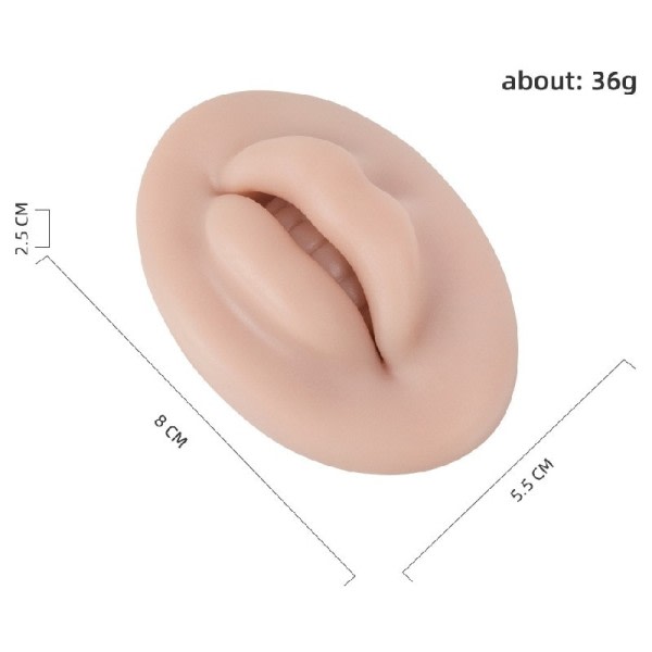 ett stykke Microblading Gjenbrukbar 5D Silicon Leppe Skin Practice European Solid For PMU Begynner