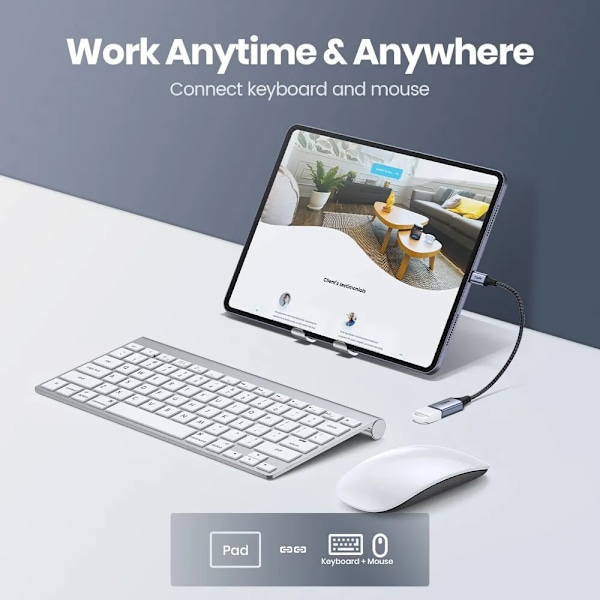 Hög kvalitet USB C till USB A Dapter OTG kabel Typ C hane till USB 3.0 2.0 hona kabel