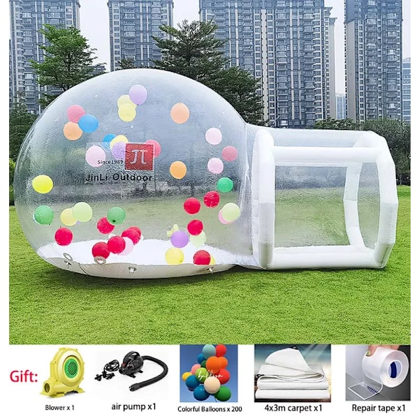 Ballong Uppblåsbar Bubbla Hus Med Bubbla Tält Transparent Dome Hus