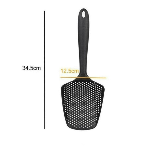 Bærbar Nylon Køkken Suppe Ske Sine Farverig Slev Anti-skoldning Skimmer Fry Mad Mesh Handy Filter Disk
