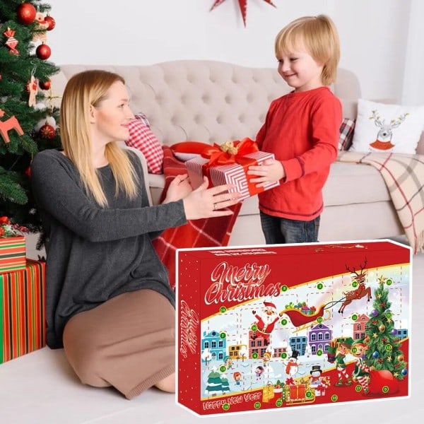 Jul Advent Kalender Nedtelling Overraskelse Squishy Søte Dyr Dekompresjoner Leker