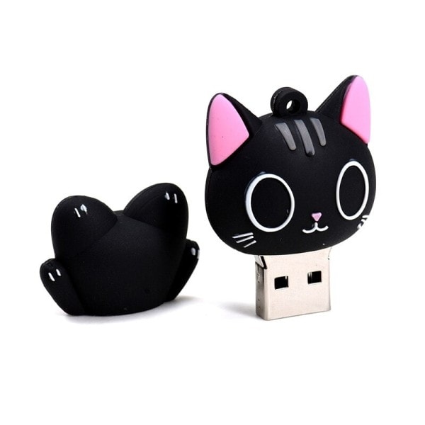 Sød flashdrev  memory stick 128GB sort Tegnefilm Hei kitty  gadget