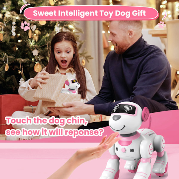 Fjernbetjening Kontrol Robot Hund Programmerbar Smart Interaktiv Stunt Robot Hund