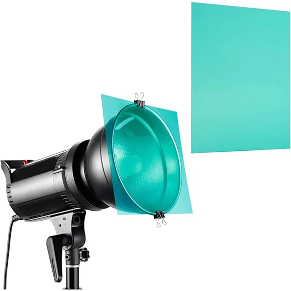 9 stykker Gel Lys Filter Farve Korrektion Farvede Overlays Film Lighting Gel Filter til Film Video Foto Stage (Multicolor)